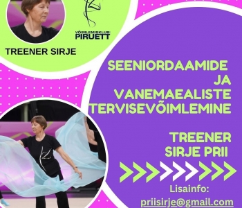 Daamide võimlemine treener Sirje Prii juhendamisel