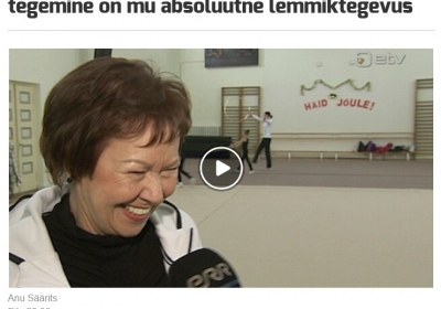 VK Piruett peatreener Mall Kalve ETV spordisaates intervjuud andmas.