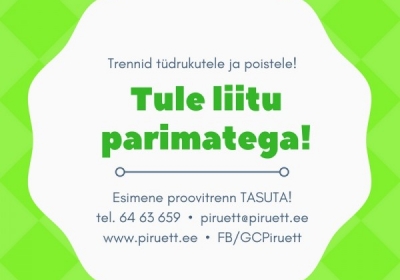 VK Piruett treeningutele registreerumine on avatud!