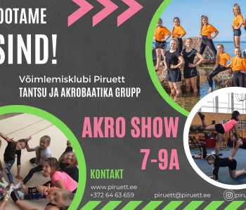 AKRO SHOW 7-9 võtab lapsi vastu