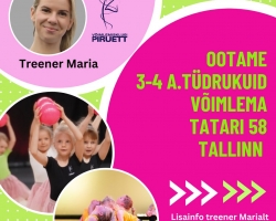 3-4a mudilaste trenn ootab juurde võimlejaid Kesklinnas