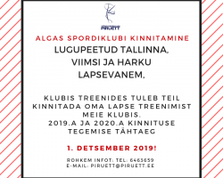 ALGAS SPORDIKLUBI KINNITAMINE