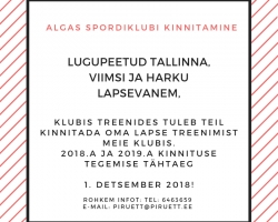 ALGAS SPORDIKLUBI KINNITAMINE