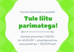 VK Piruett treeningutele registreerumine on avatud!