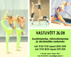 Vastuvõtt võistlusspordi rühmadesse 26.08