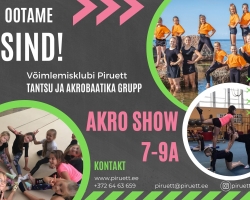 AKRO SHOW 7-9 võtab lapsi vastu