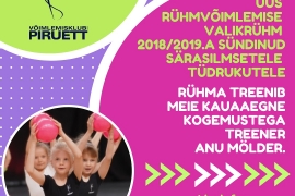 UUS RÜHMVÕIMLEMISE VALIKRÜHM 2018/2019 sündinud tüdrukutele
