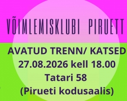 27.08.2026 AVATUD TRENN/KATSED